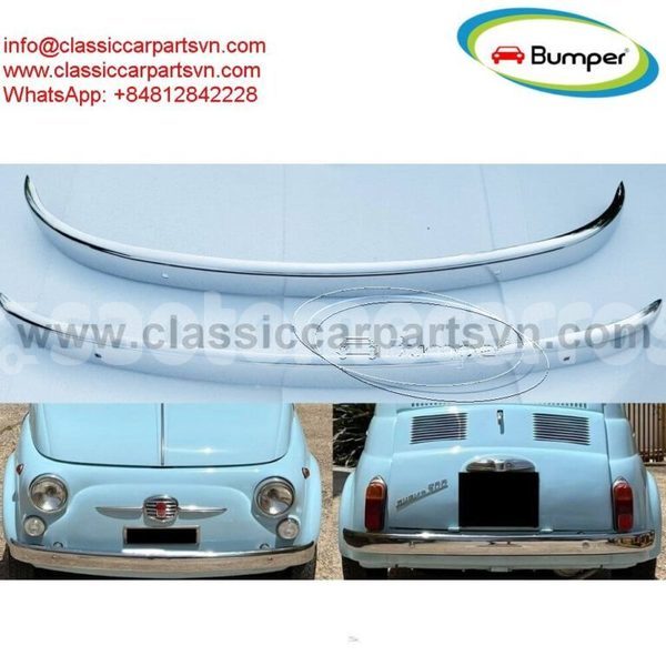 Big with watermark fiat 500 stainless steel bumpers 1957 1975 1